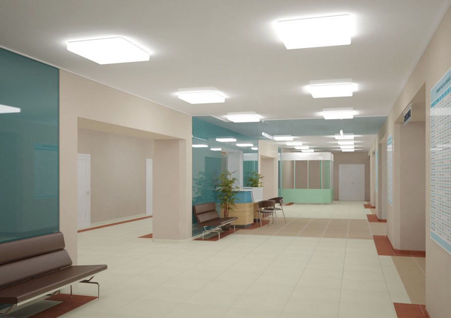 Вестибюль больницы интерьер