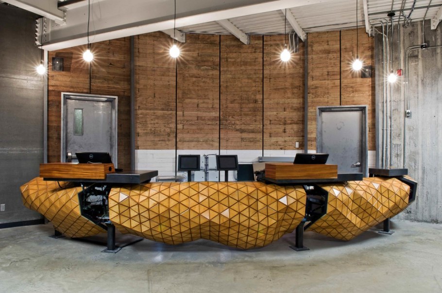 Гибкое дерево Woodskin в интерьере