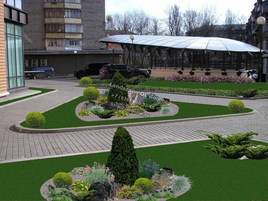 Ландшафт у подъезда