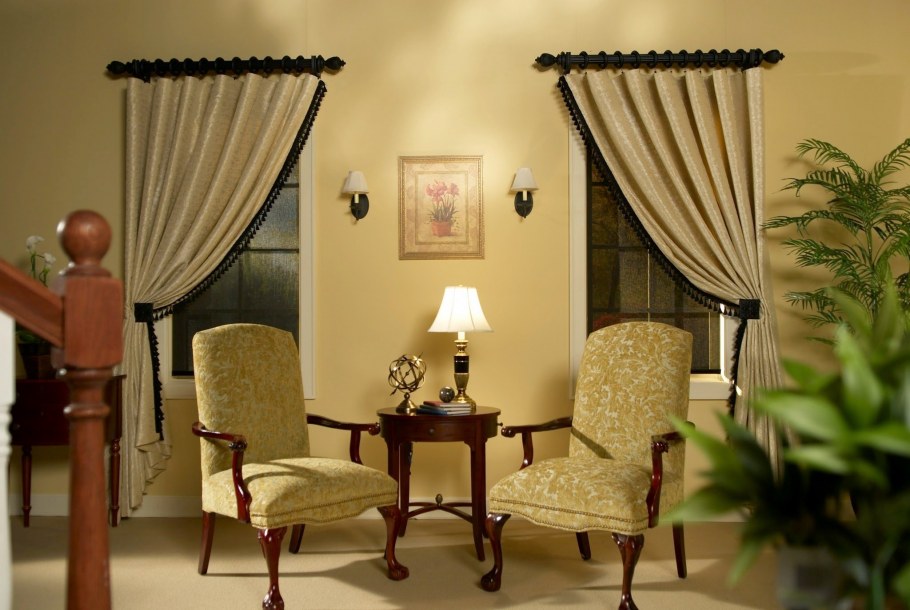 Римские шторы с драпировкой