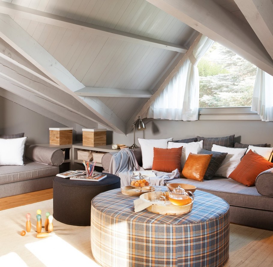 Зона отдыха на мансарде