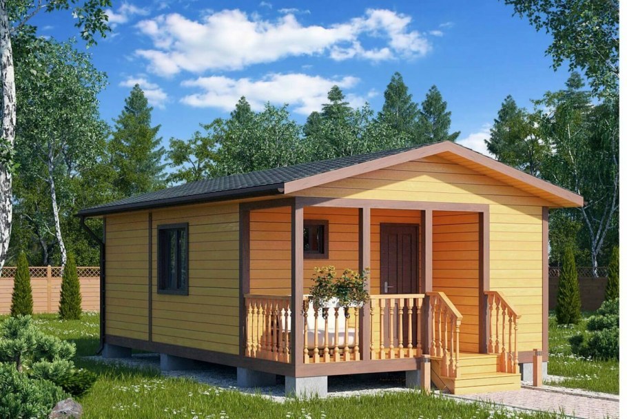 Летний щитовой домик
