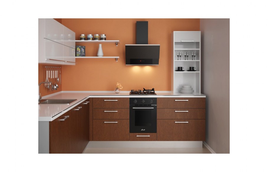 Газовая плита в интерьере кухни