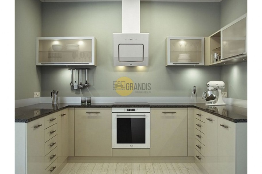 Темный кафель на кухне