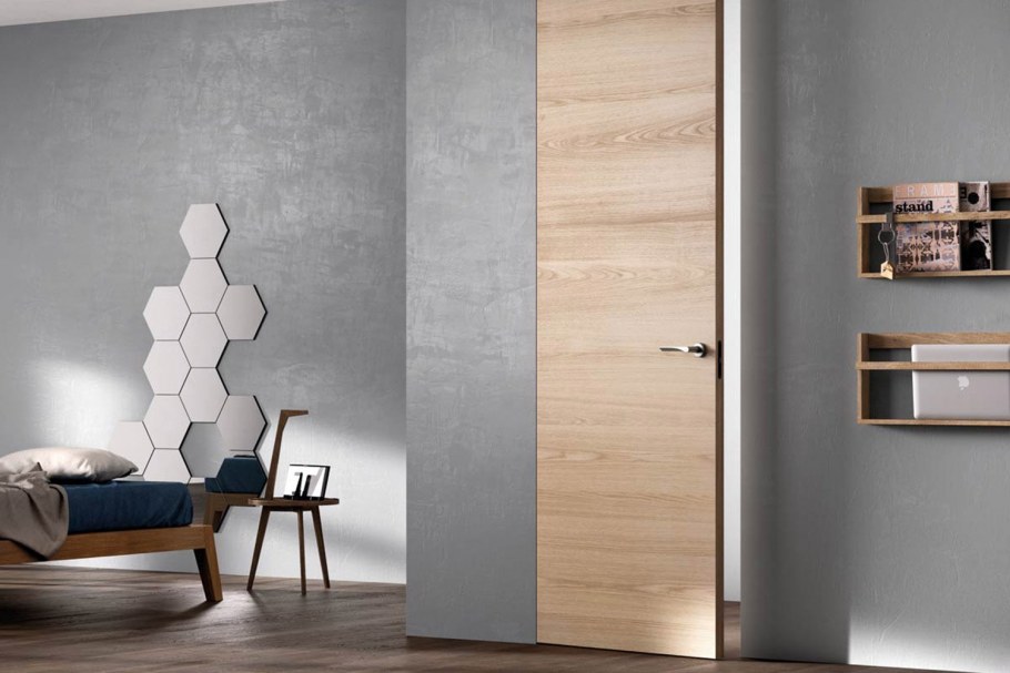 Двери высокие межкомнатные Инвизибл шпон