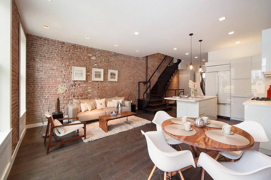 Стиль лофт в интерьере таунхауса