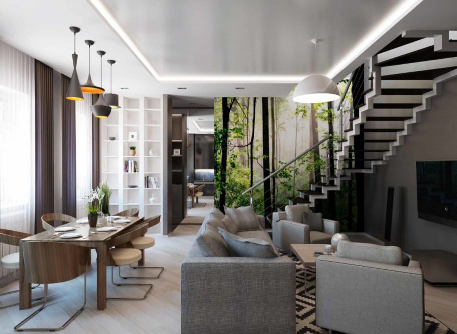 Интерьер таунхауса в современном стиле