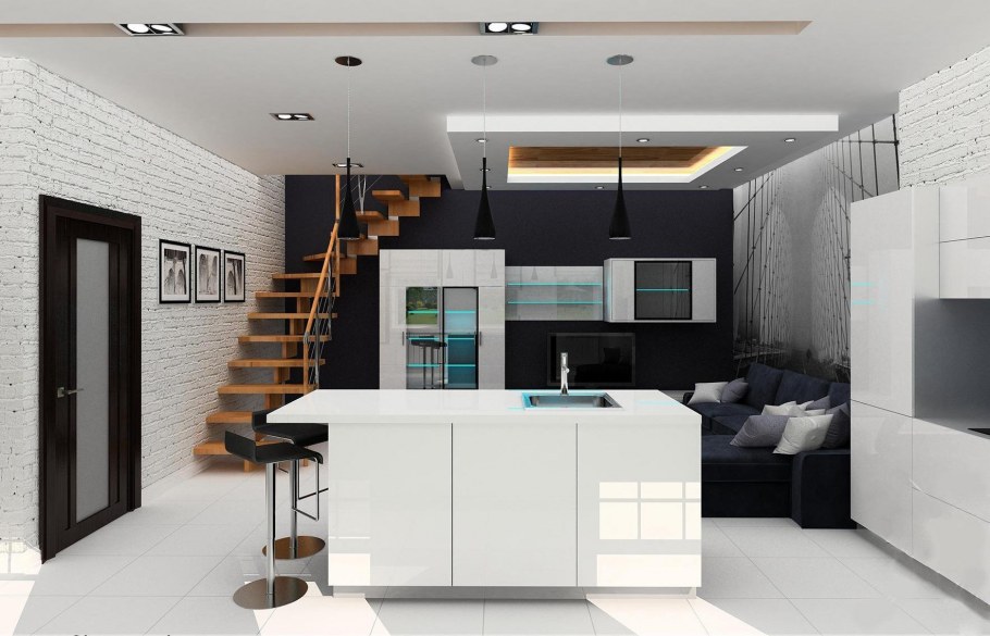 Интерьеры для 1 этажа таунхауса