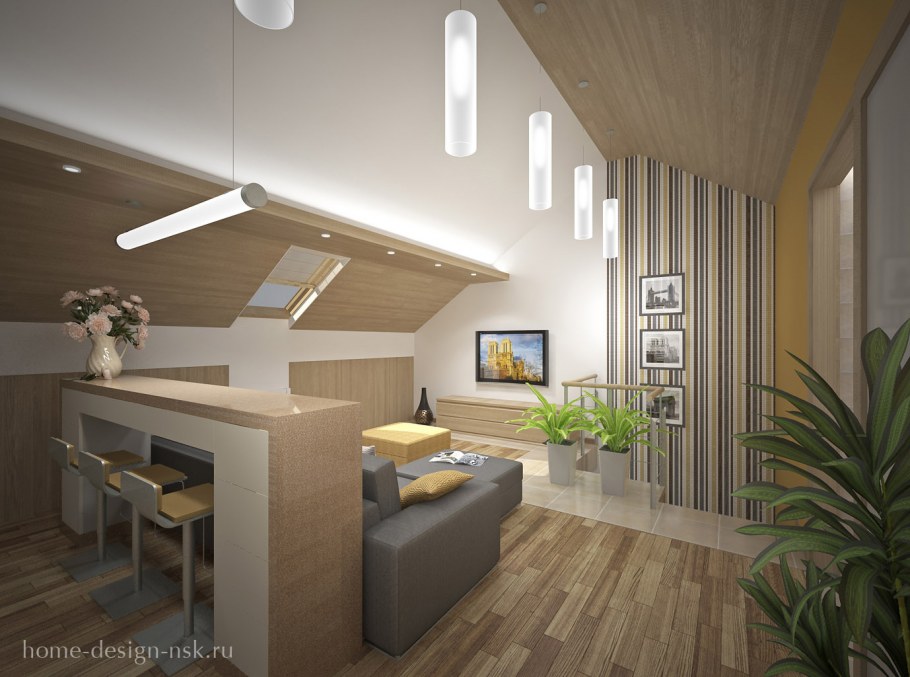 Кухня гостиная в таунхаусе