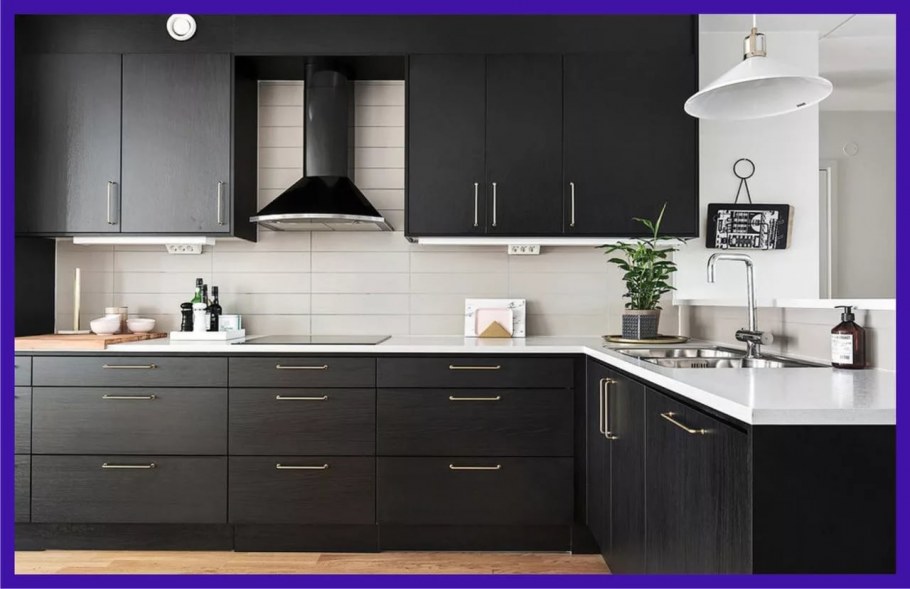 Черный фартук для кухни