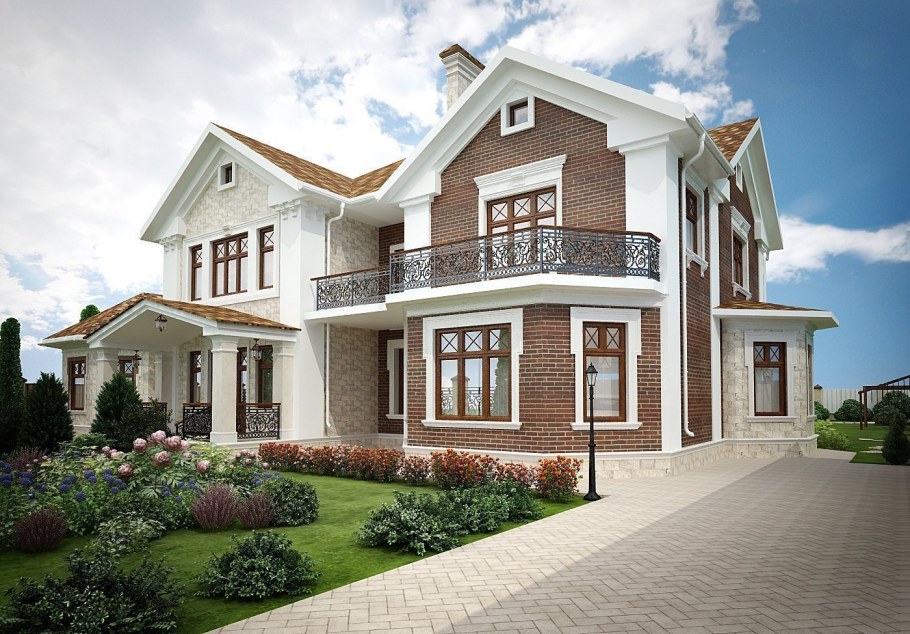 Загородная резиденция в стиле Шале проект