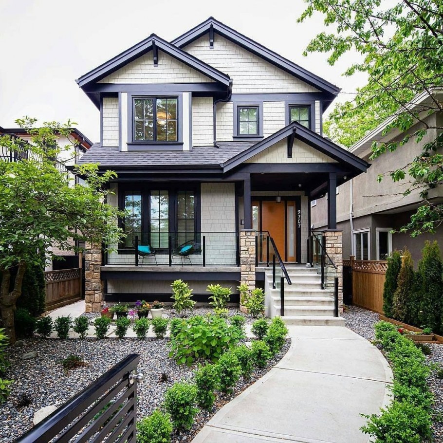 Крафтсман стиль загородный дом