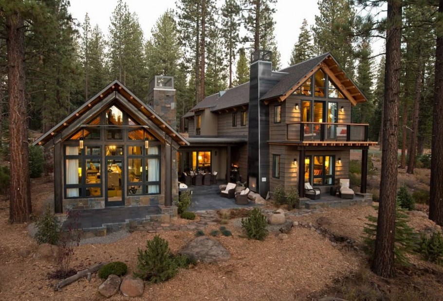 Загородный дом в стиле Кантри фасад