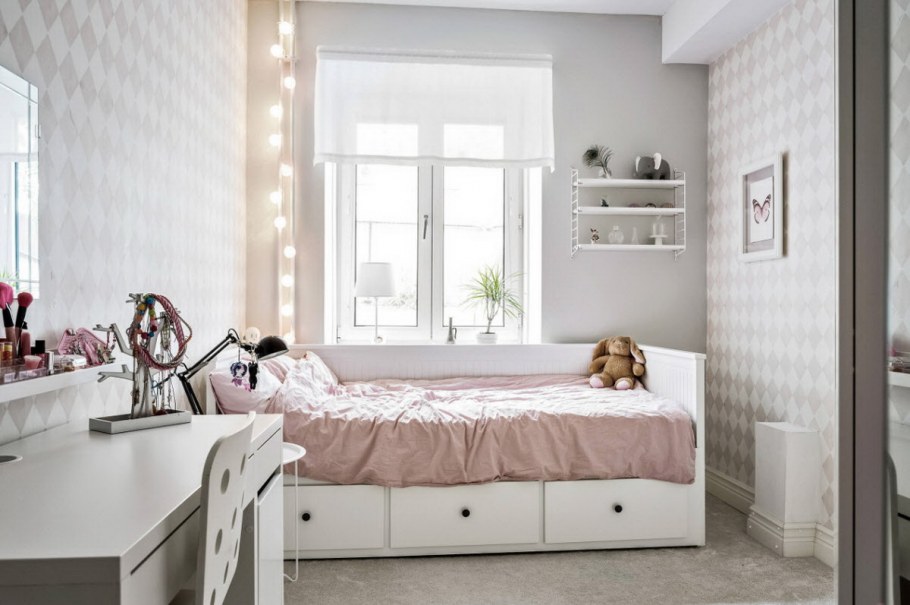 Бежевый интерьер детской