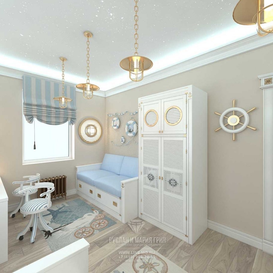 Детские комнаты в светлых тонах
