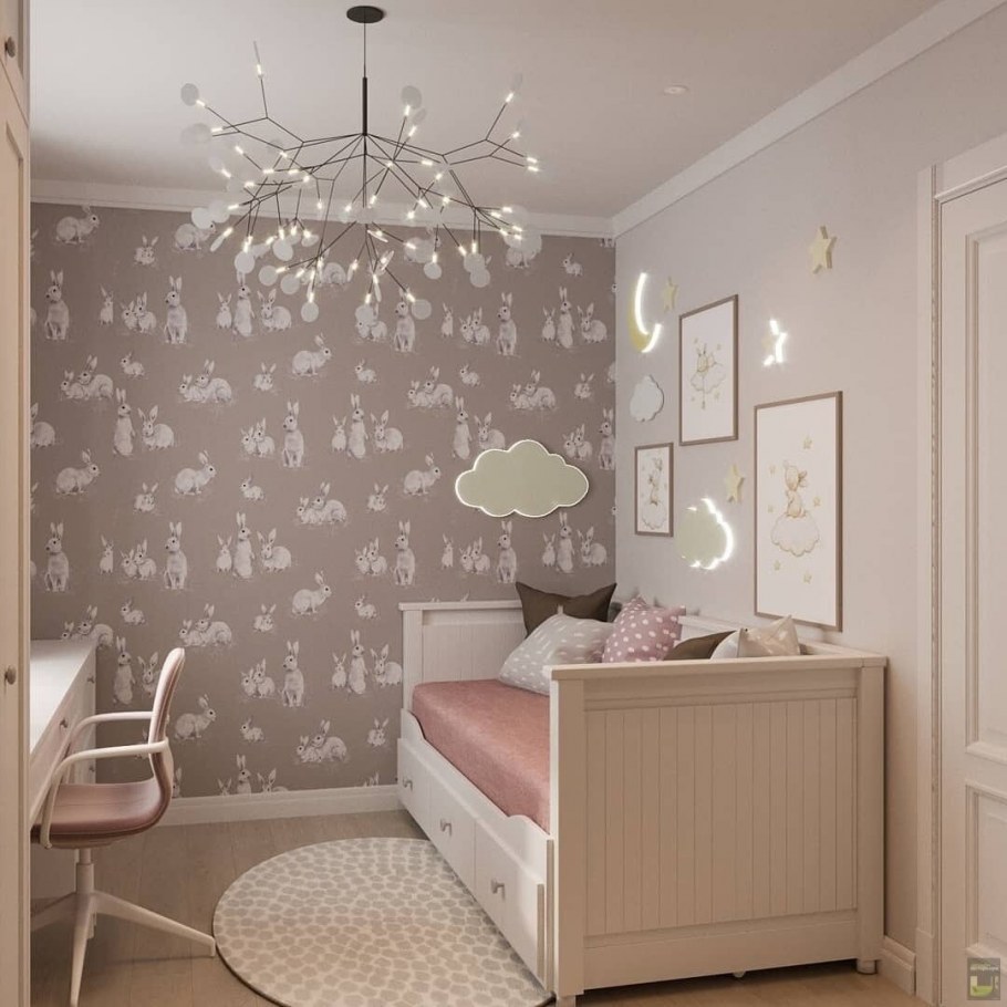 Детская для девочки в светлых тонах