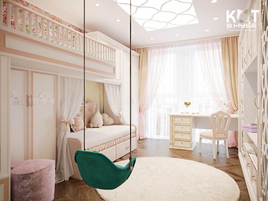 Дизайнерская детская для девочки