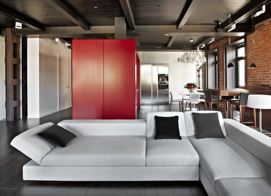 Конструктивизм в интерьере гостиной