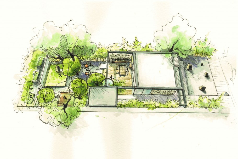 Скетчинг ландшафтный Архитектор