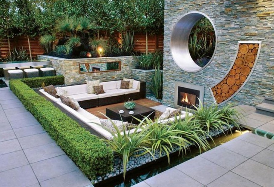 Ландшафтный дизайн в стиле хайтек