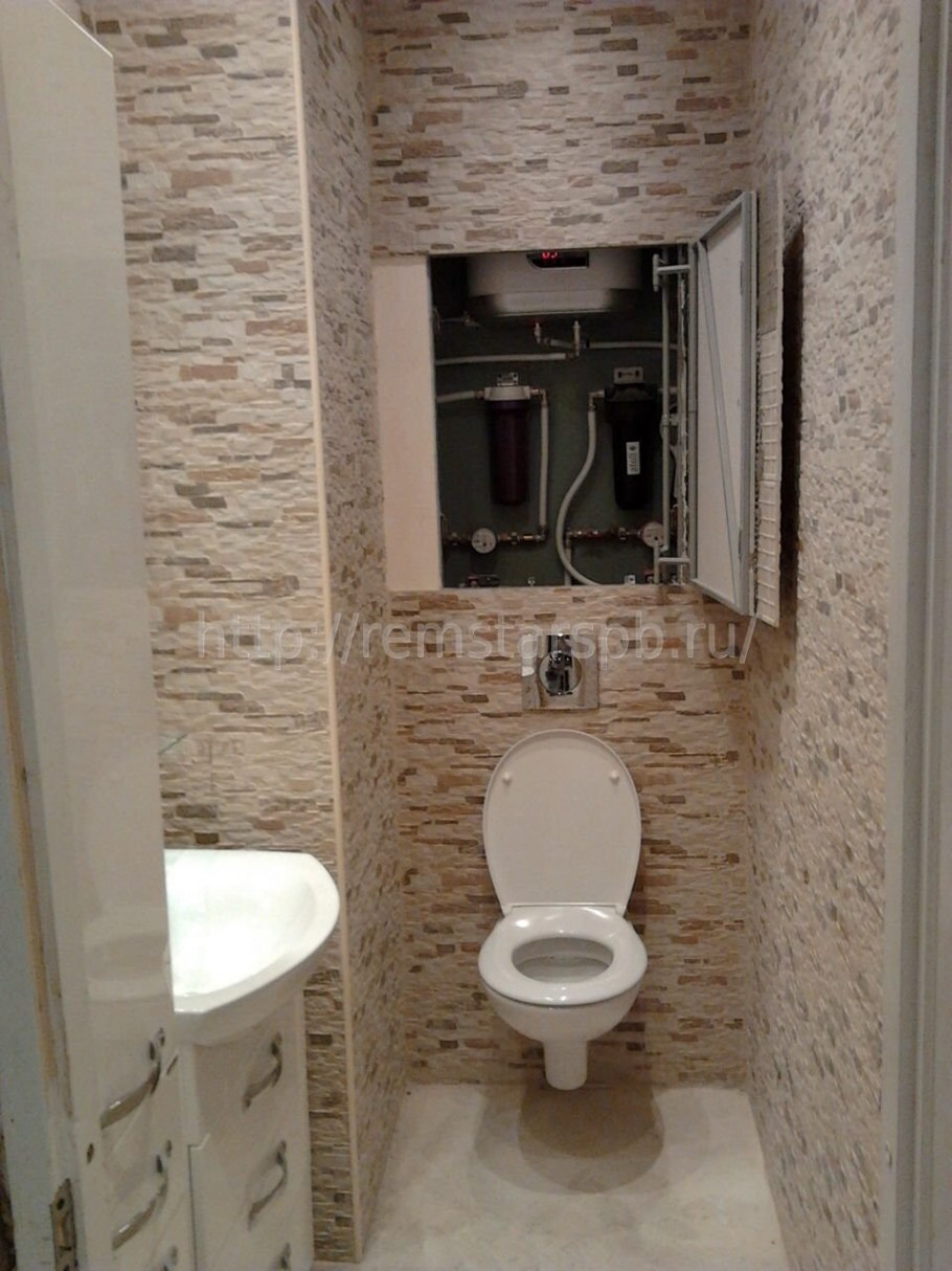 Искусственный камень в туалете