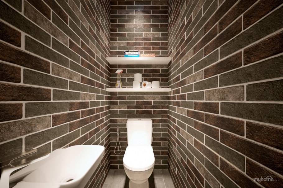 Туалет в стиле лофт