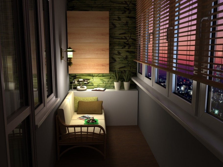 Стильная отделка балкона