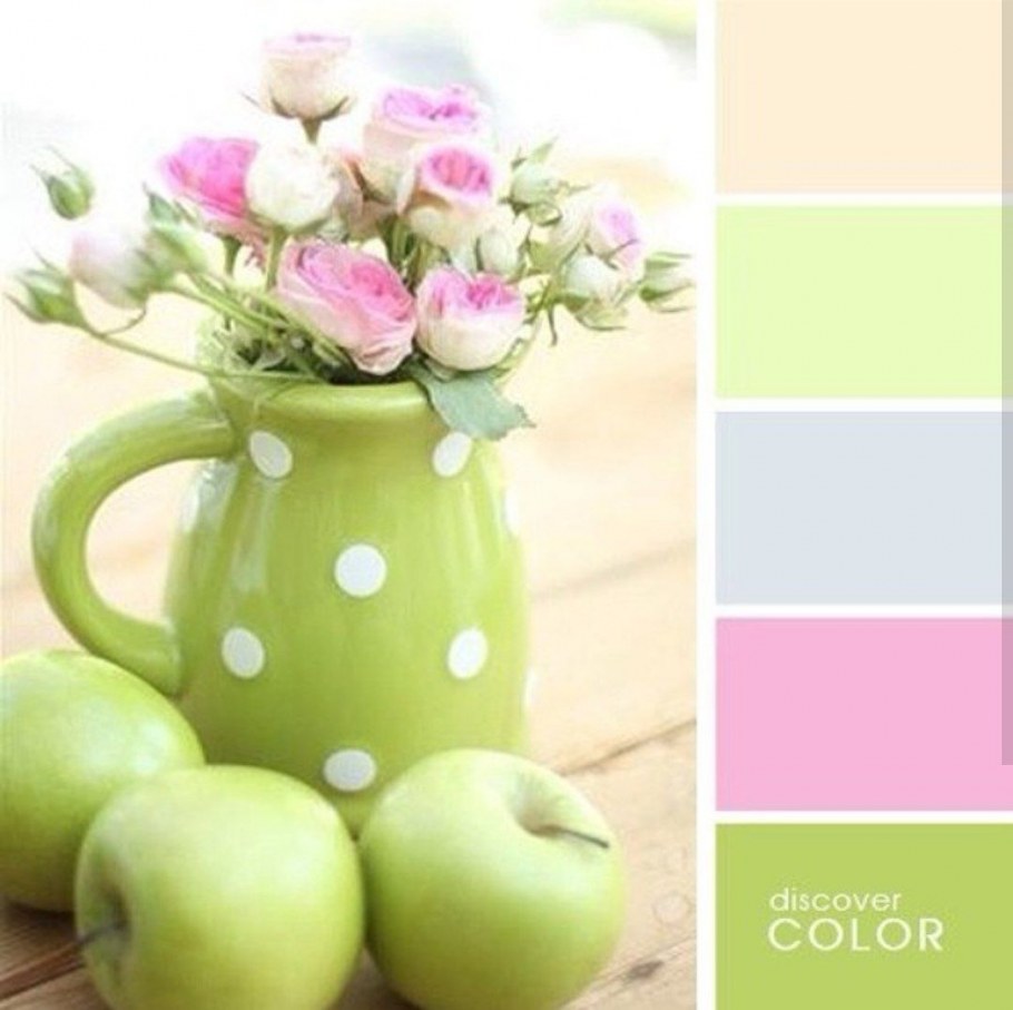 Розовый и салатовый сочетание