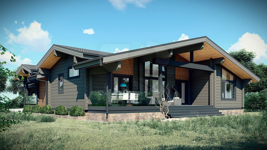 Шале из клееного бруса Алпин проект