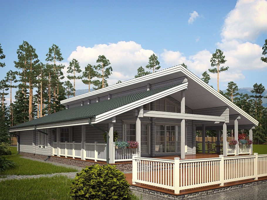 Дом Шале из клееного бруса проекты 120 кв м