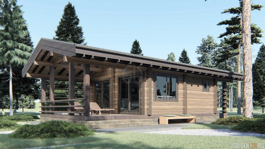 Дом из клееного бруса Альбатрос