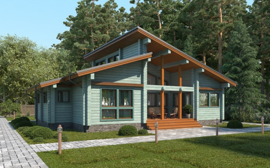 Дом из клееного бруса Альбатрос