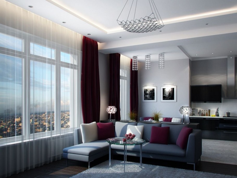 Бордовые стены