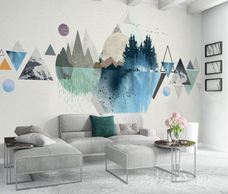 Геометрические фигуры на стене