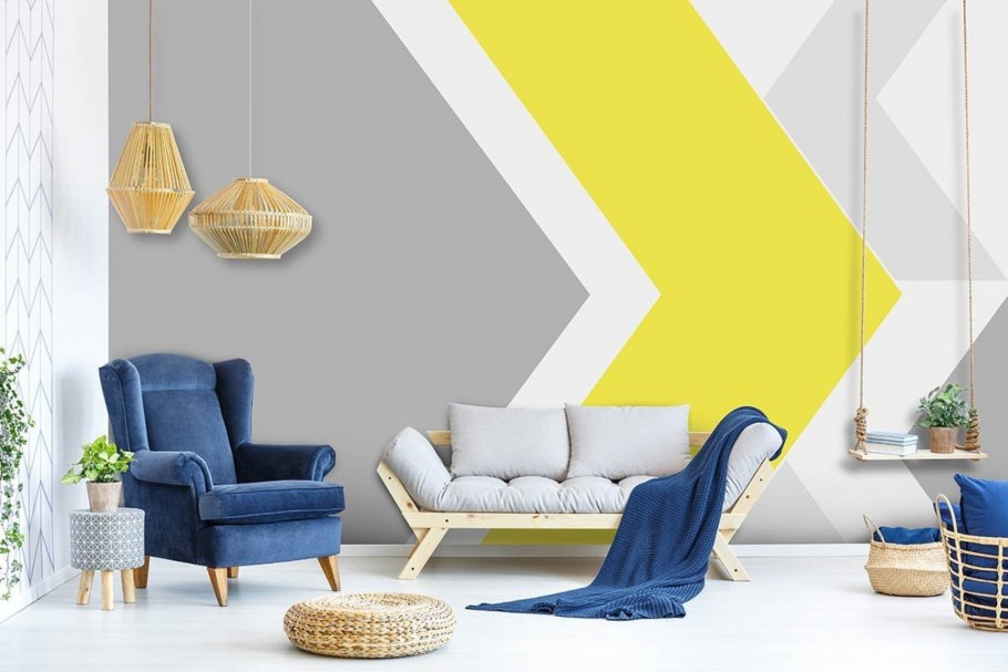 Геометрия на стенах в интерьере
