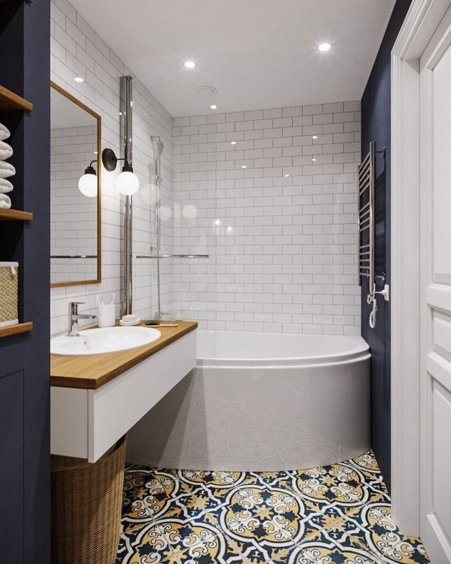 Современная ванная комната 4 кв