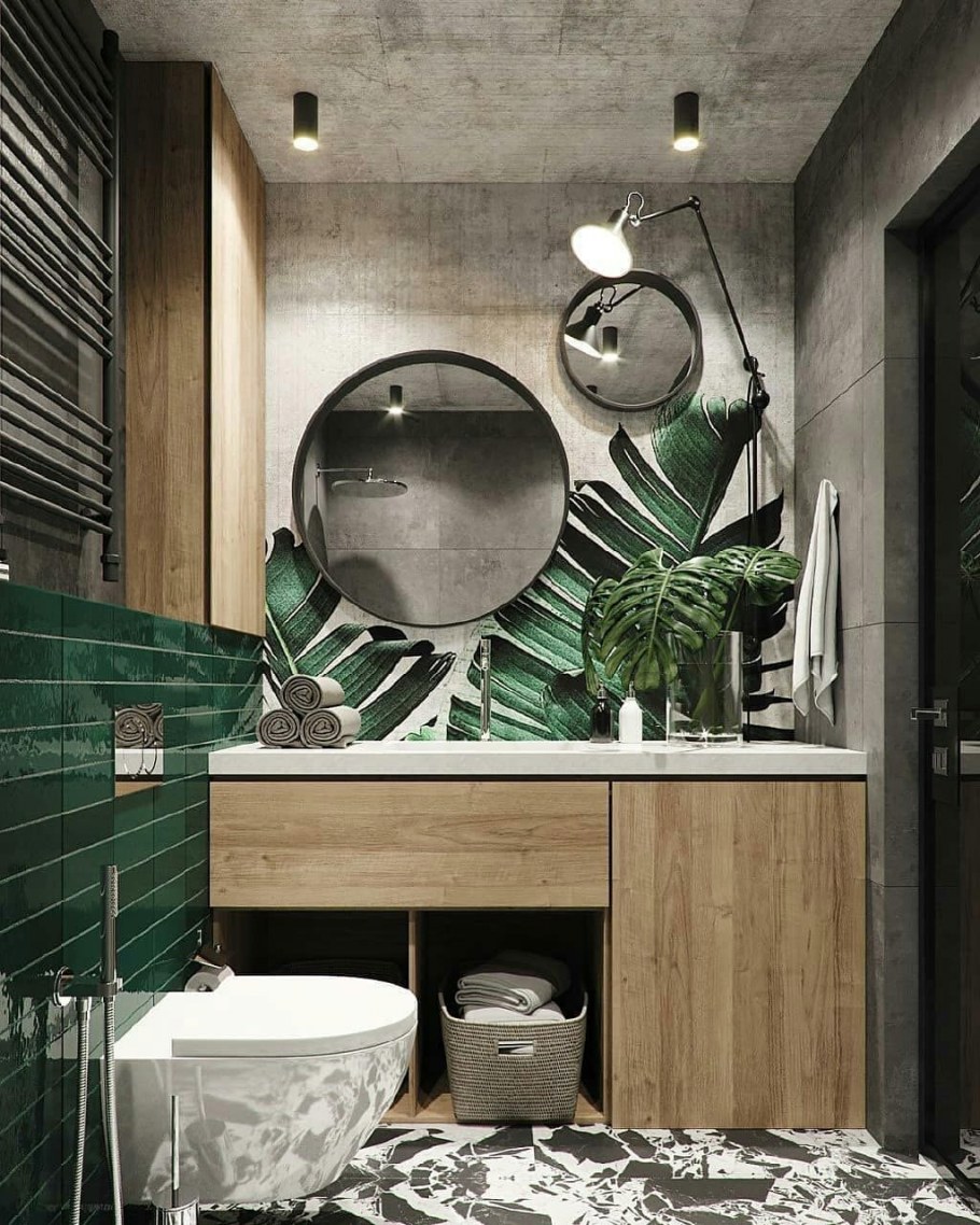 Стильные небольшие Ванные комнаты