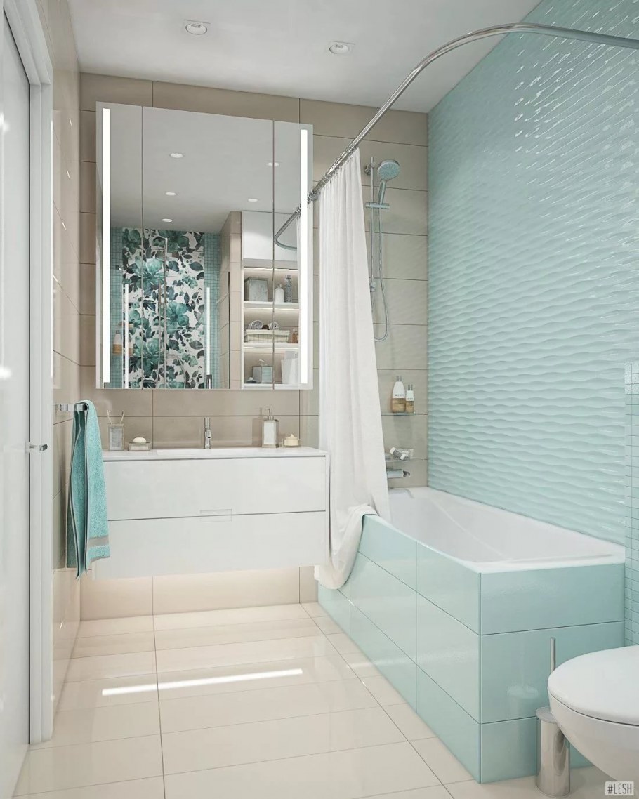 Плитка в интерьере ванной