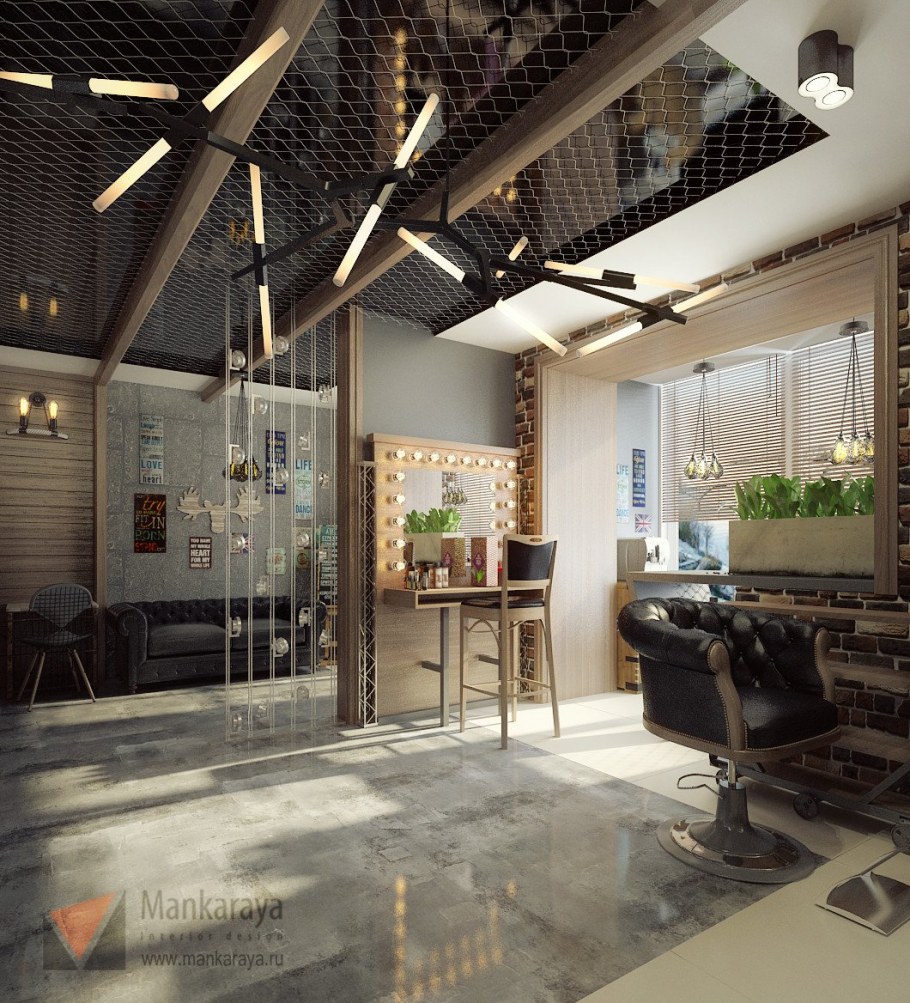 Парикмахерская в стиле лофт