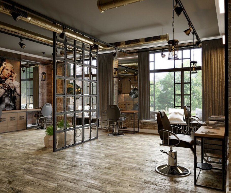 Салон в стиле лофт