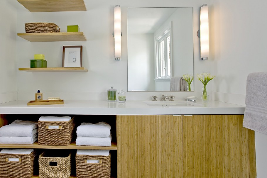 Полки над раковиной