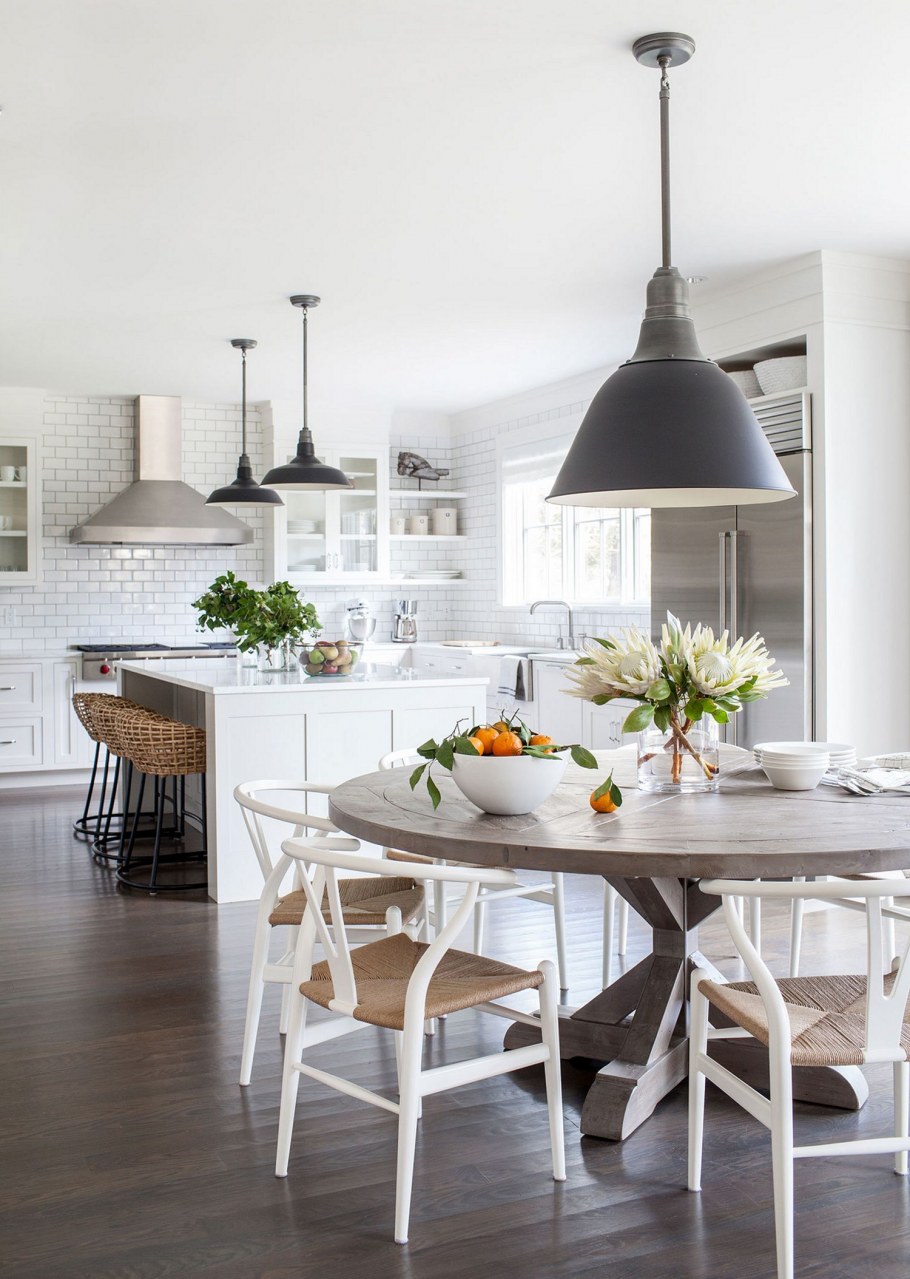 Сканди стиль кухня гостиная