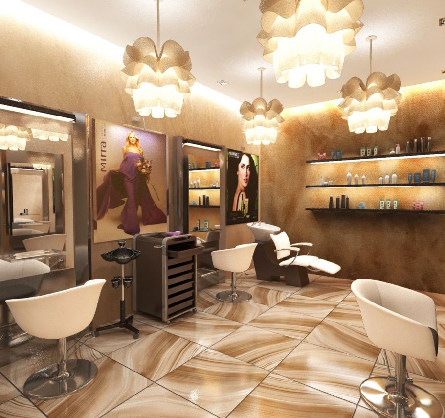 Интерьер маленькой парикмахерской