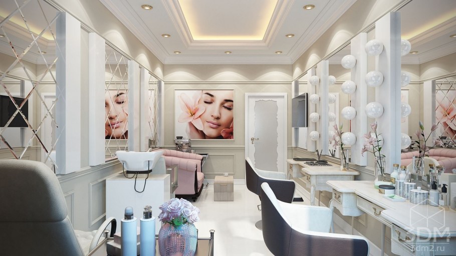 Интерьер парикмахерских салонов