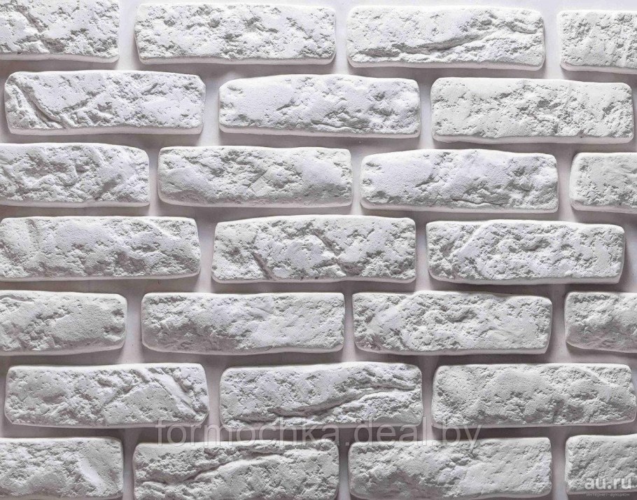 Декоративный белый кирпич в интерьере