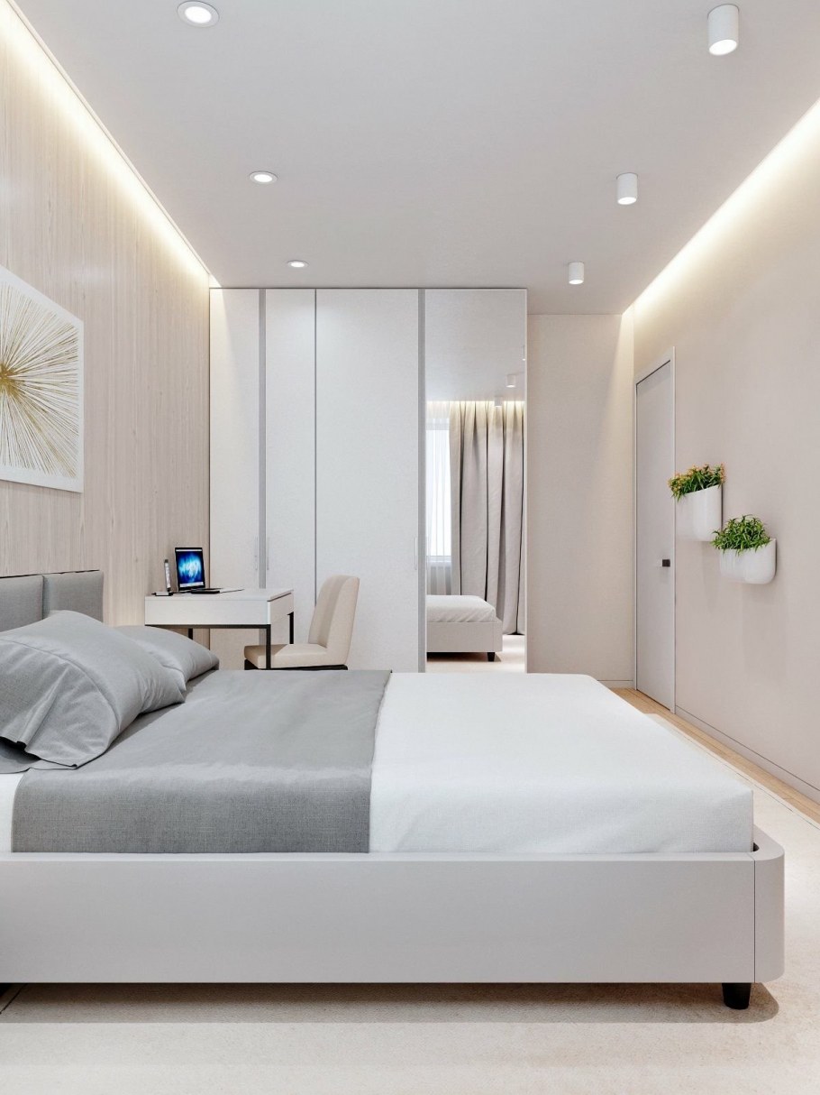 Точечное освещение в спальне