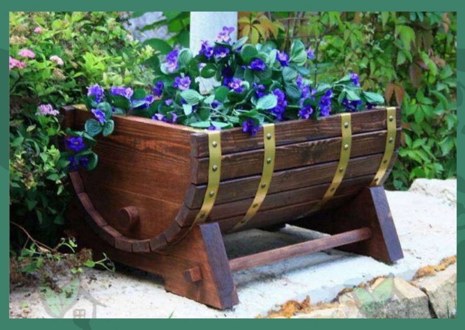Деревянные клумбы для цветов