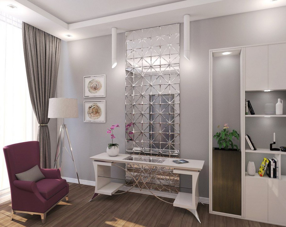 Зеркальная плитка в интерьере