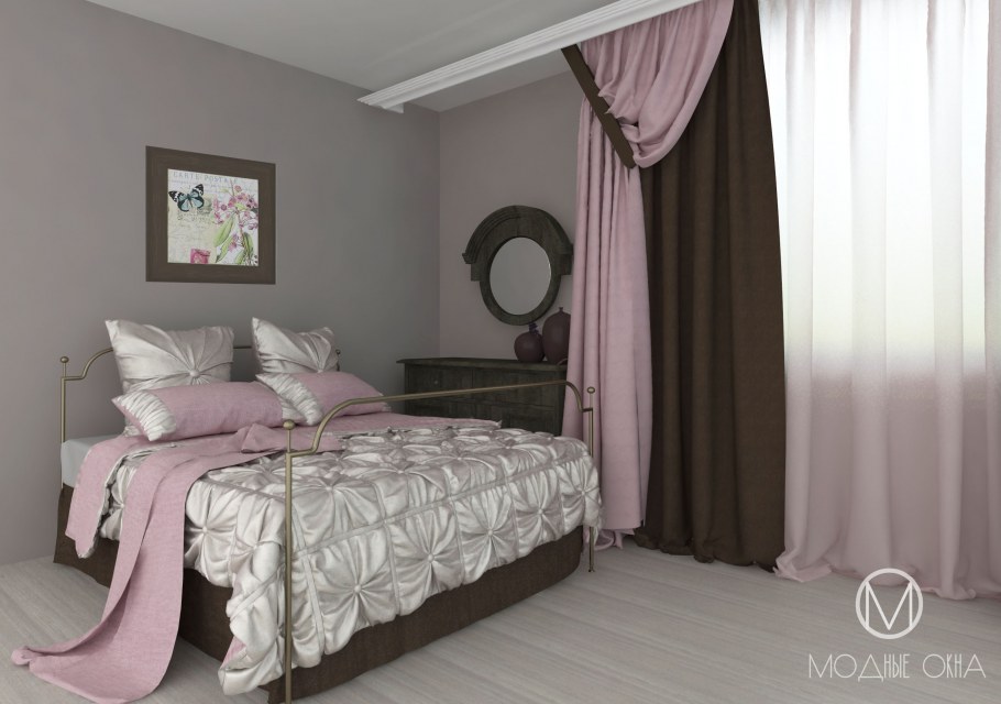 Розовый интерьер