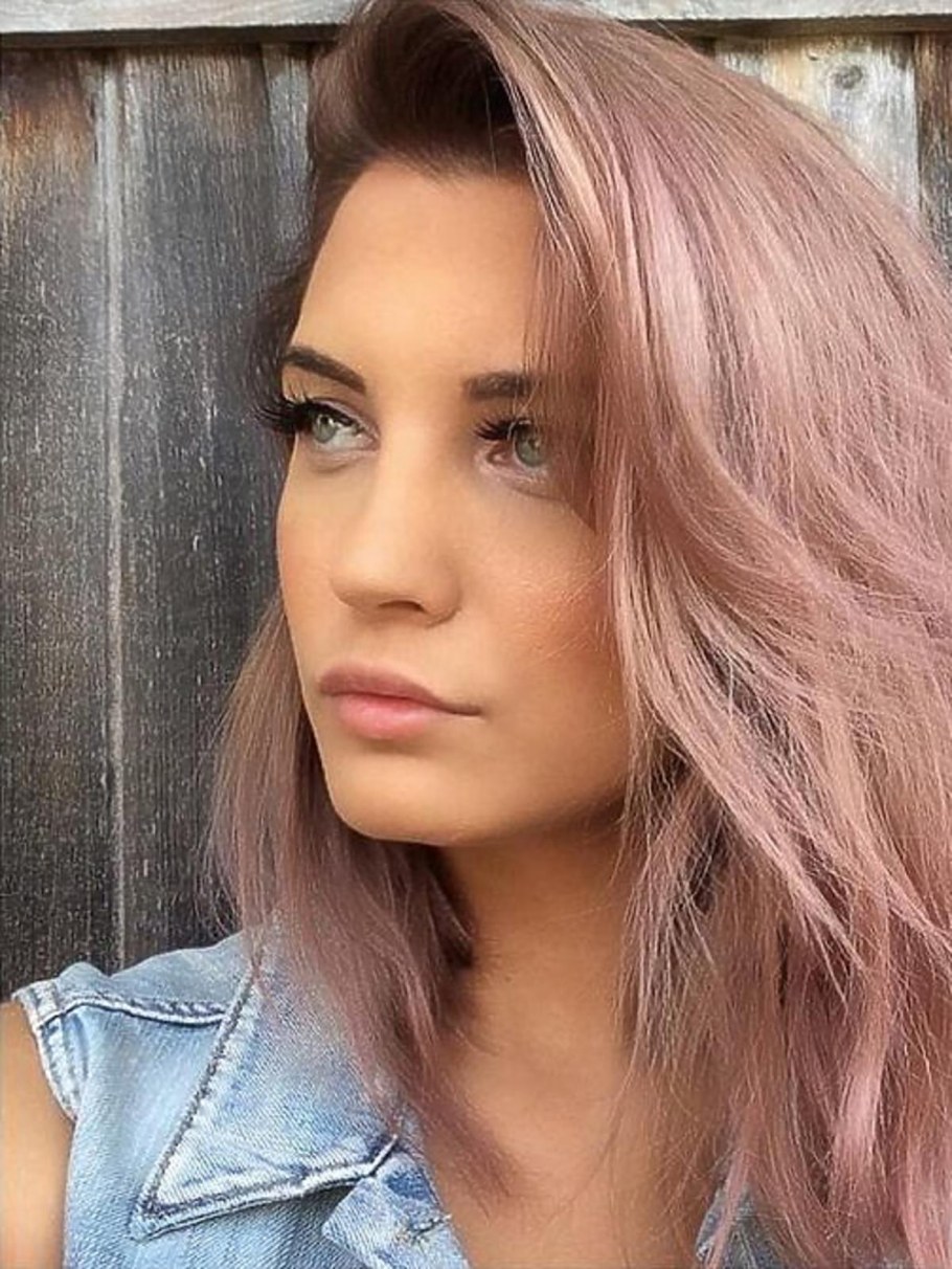 Перламутровый розовый цвет волос